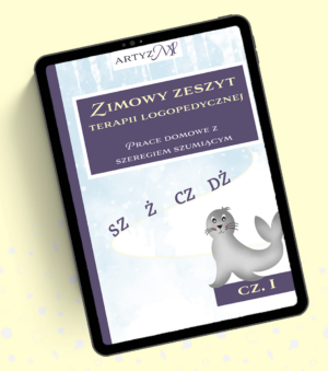 mock up - Zimowy zeszyt terapii logopedycznej cz I