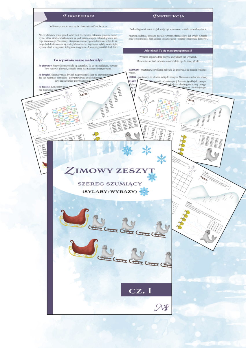 3 x Zimowe prace domowe (z szeregiem ciszącym, szumiącym i syczącym)